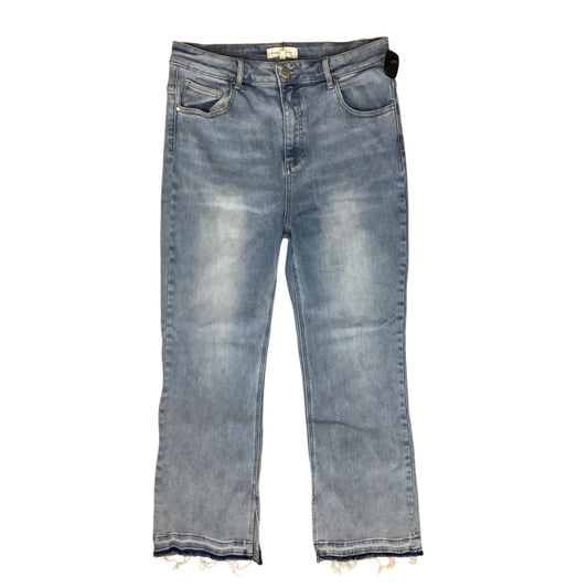 Jeans Flared By Risen In Blue Denim, Size:18