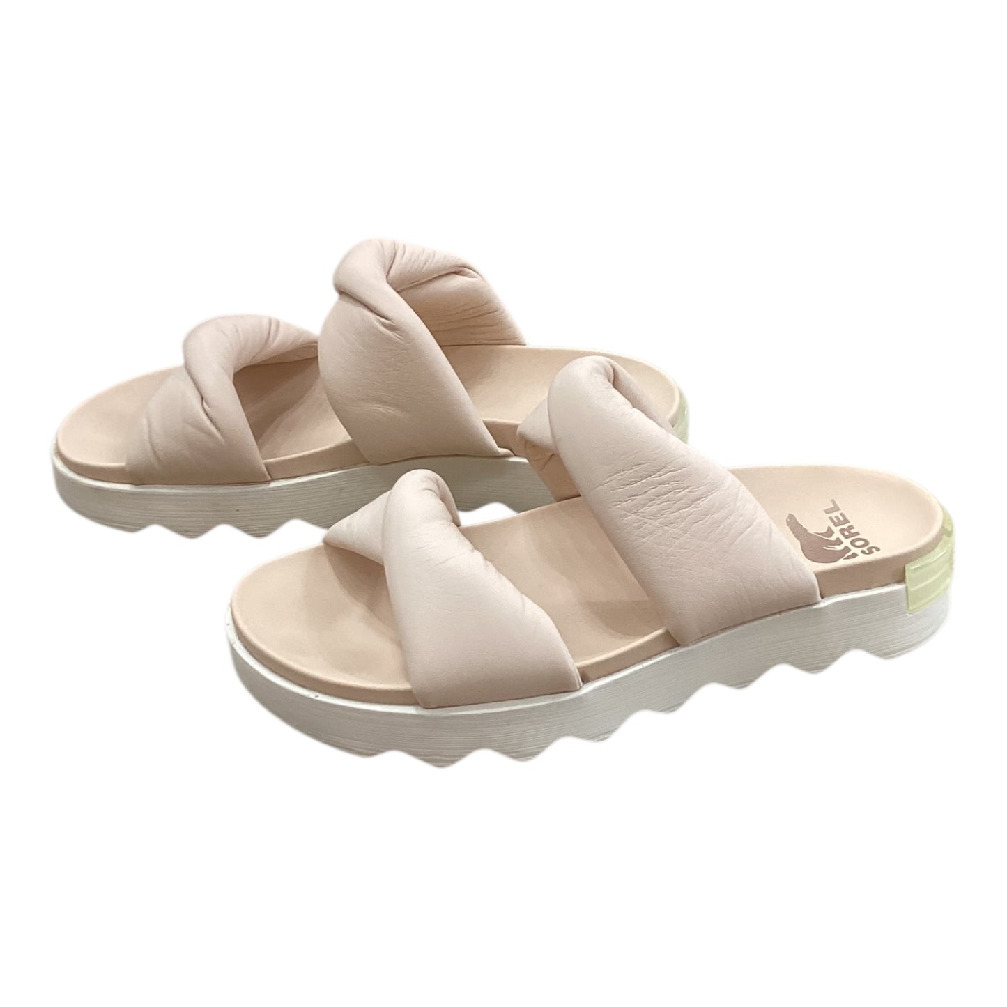 Sandals Flats By Sorel In Peach, Size:9.5