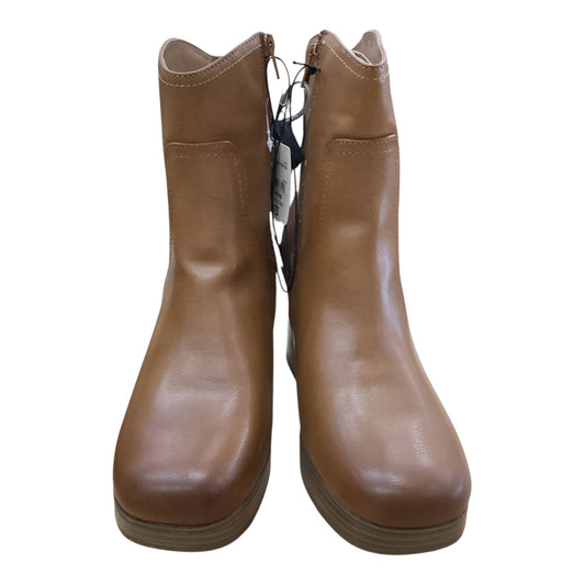 Boots Ankle Heels By Ana In Brown, Size:11