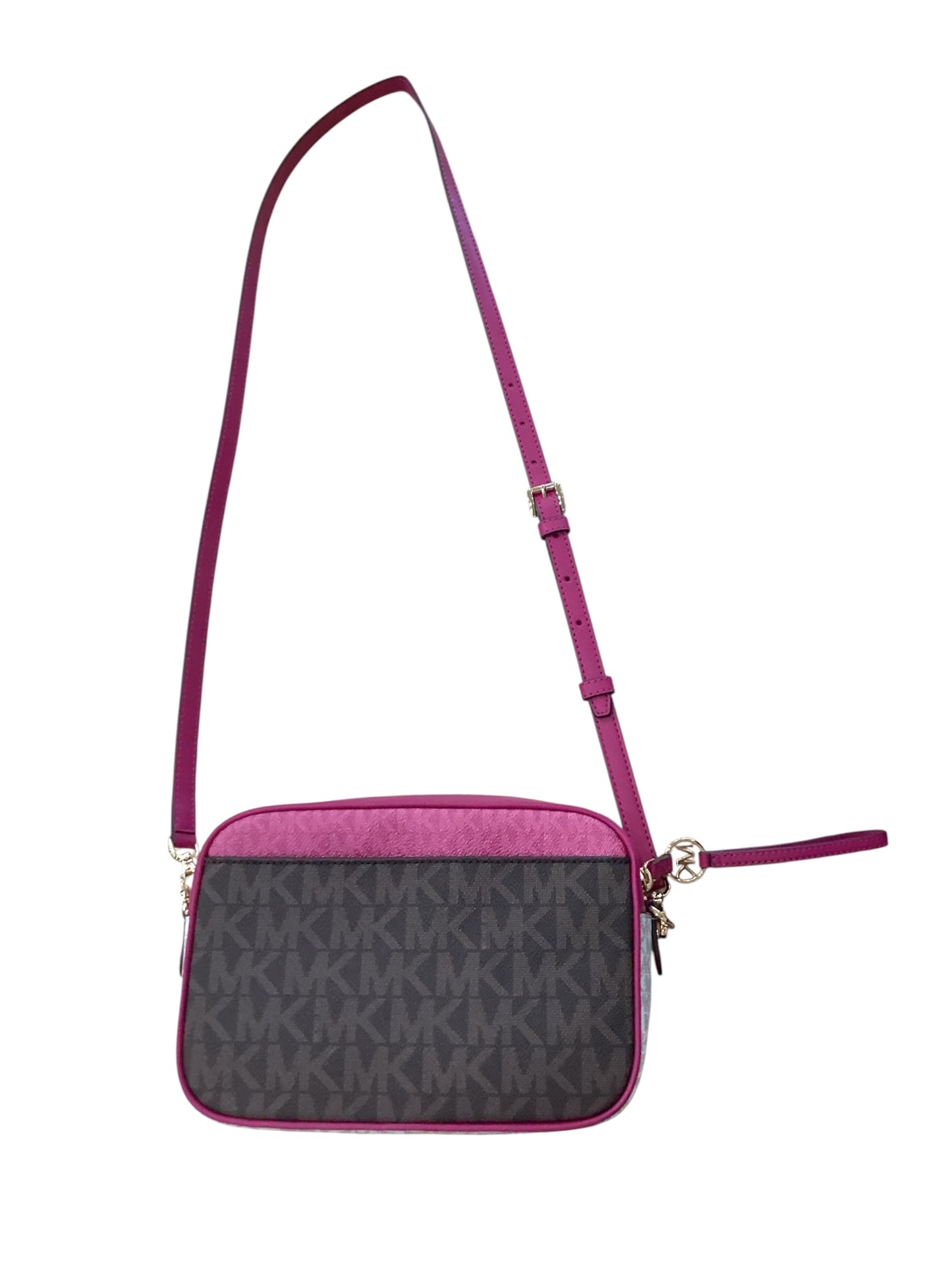 Crossbody Designer By Michael Kors In Brown & Pink, Size:Medium