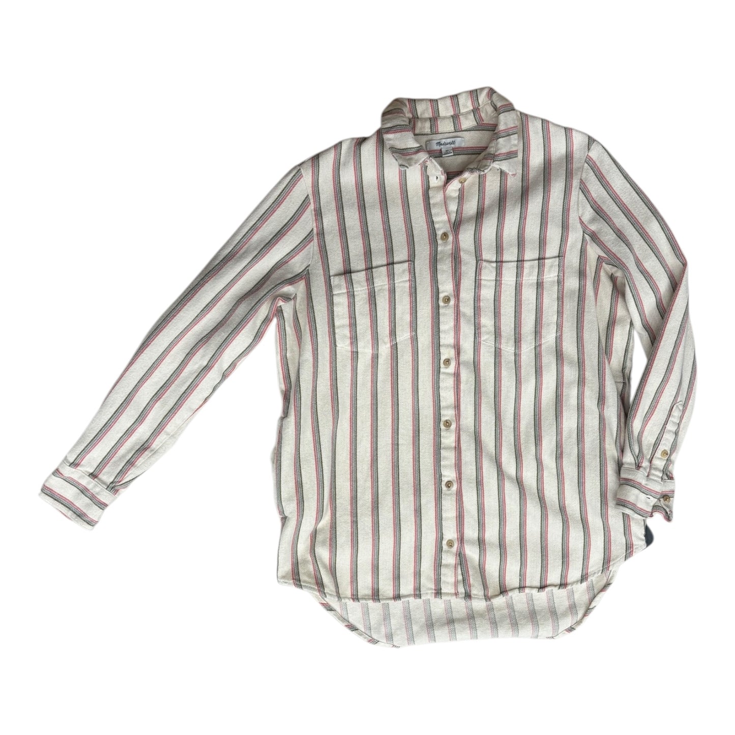 Top Ls By Madewell In Cream & Green, Size:Xs