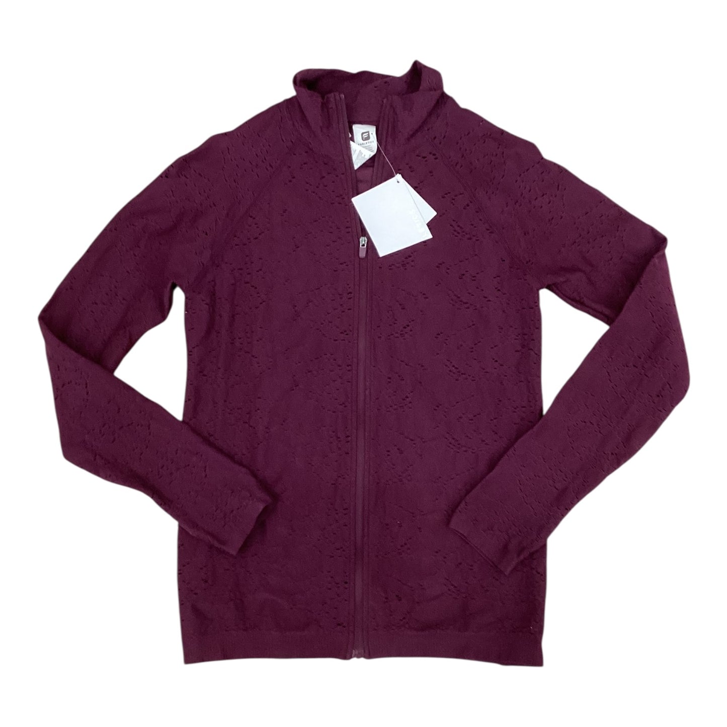Athletic Top Ls Collar By Fabletics In Purple, Size:M