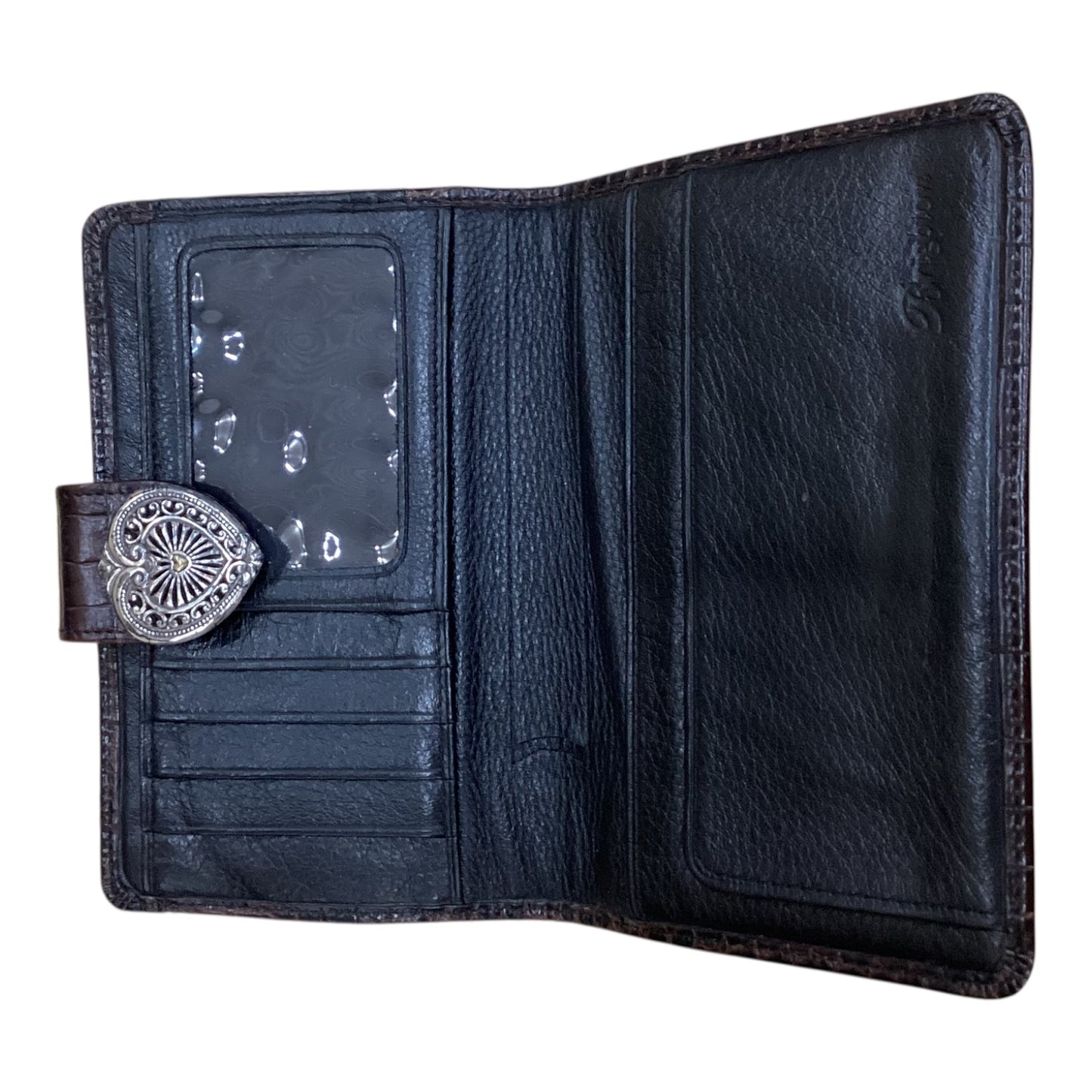 Wallet By Brighton In Brown & Silver, Size:Small