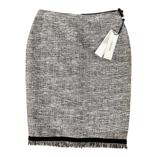 Dress Casual Midi By Calvin Klein In Black & White, Size:6