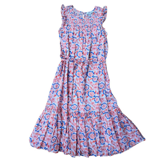 Dress Casual Maxi By Vineyard Vines In Blue & Orange, Size:Xs
