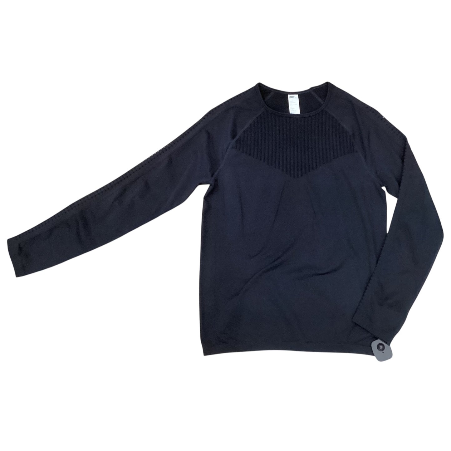 Athletic Top Ls Collar By Fabletics In Black, Size:L