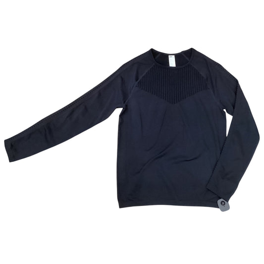 Athletic Top Ls Collar By Fabletics In Black, Size:L