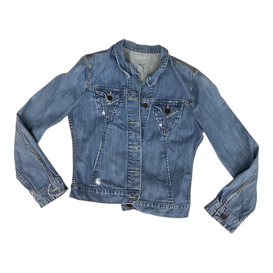 Jacket Denim By Lucky Brand In Blue Denim, Size:S
