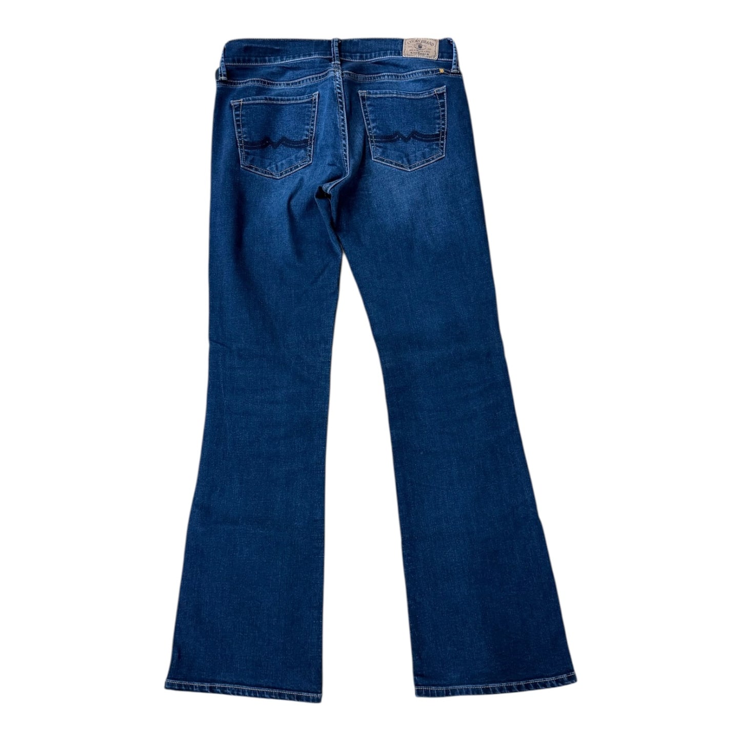 Jeans Straight By Lucky Brand In Blue Denim, Size:0