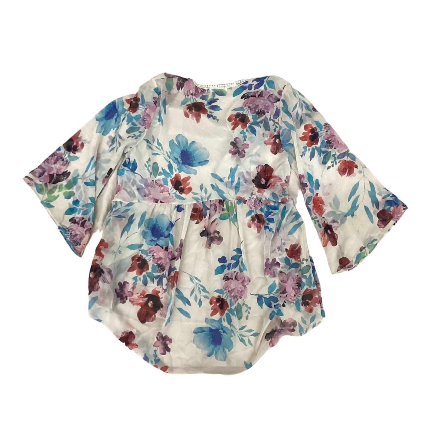 Floral Print Kimono Chris And Carol, Size Os