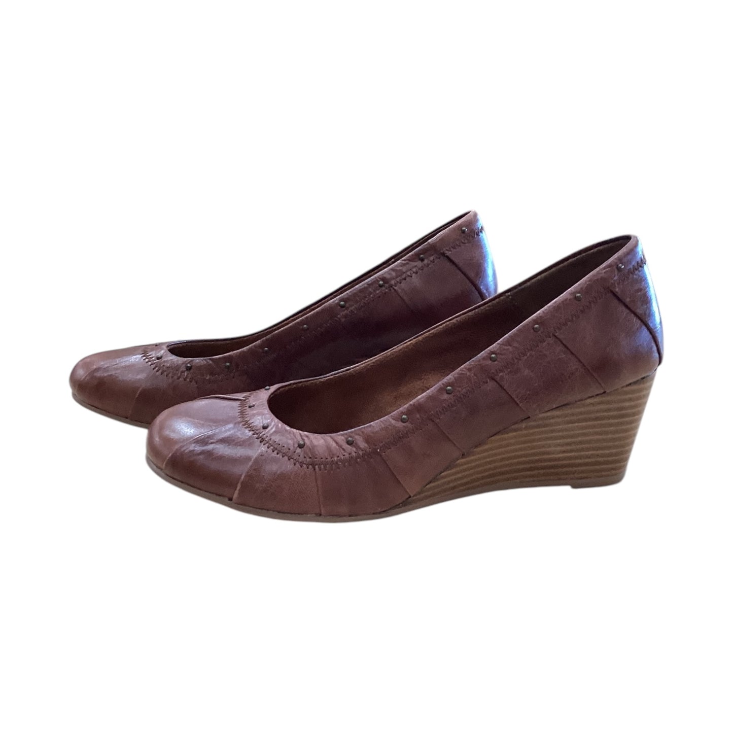 Shoes Heels Wedge By Seychelles In Brown, Size: 6.5