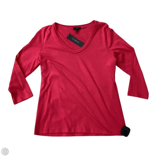 Top 3/4 Sleeve By Talbots In Pink, Size: Sp