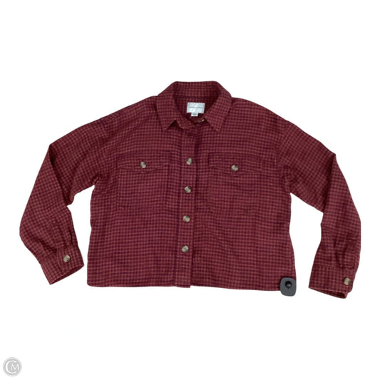 Top Long Sleeve By American Eagle In Red, Size: S