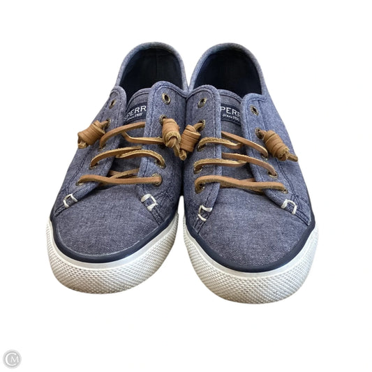 Shoes Flats By Sperry In Blue Denim, Size: 6.5