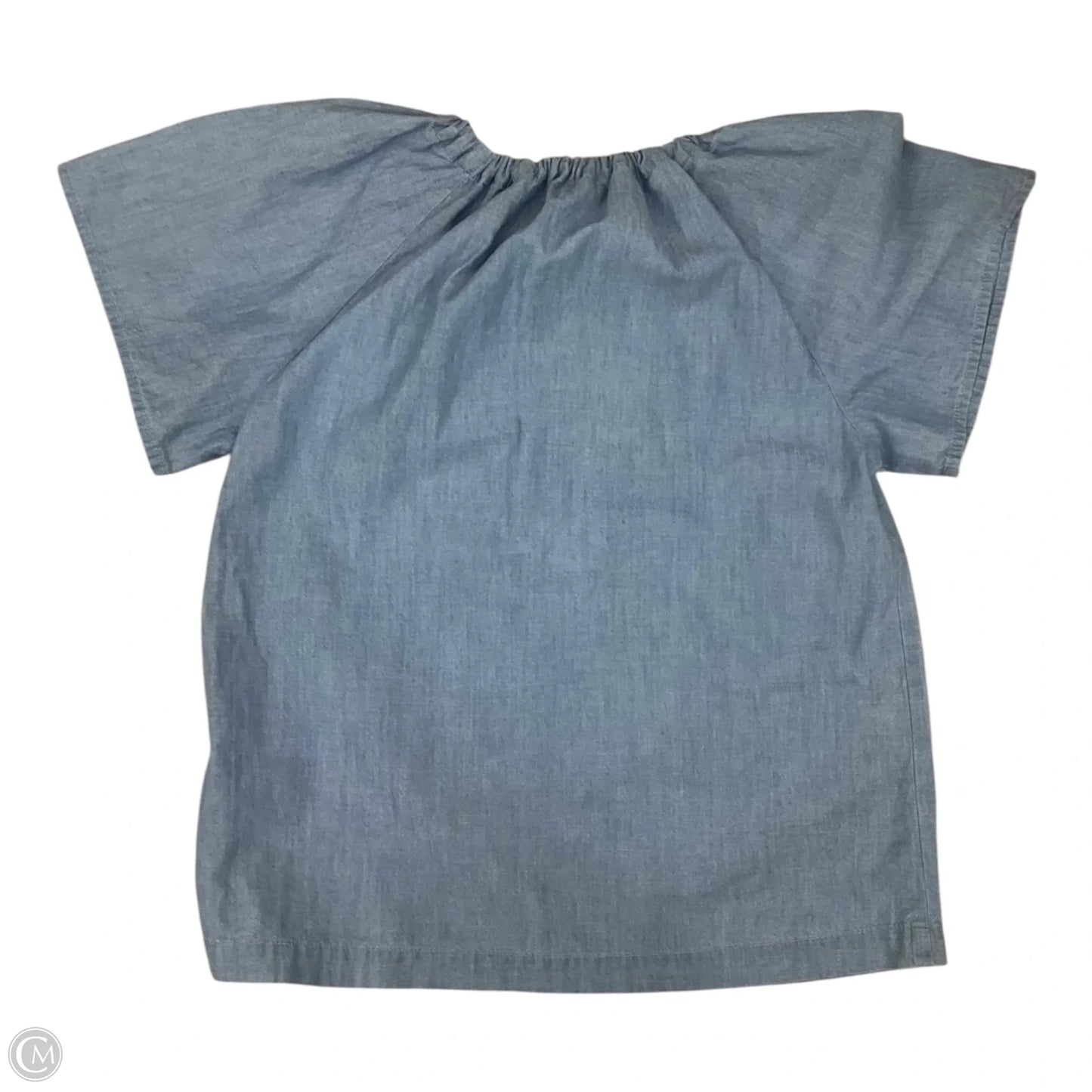 Top Short Sleeve By J. Crew In Blue Denim, Size: Xs