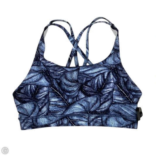 Athletic Bra By Lululemon In Black & Blue, Size: M