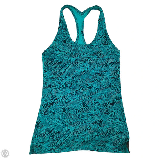 Athletic Tank Top By Lululemon In Black & Green, Size: M