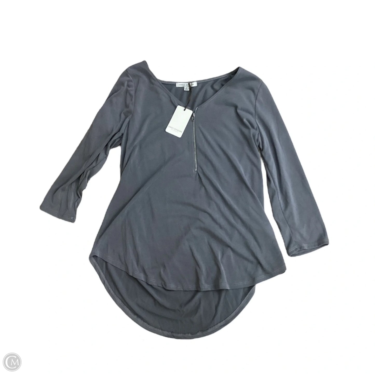 Top Short Sleeve By Green Envelope In Grey, Size: M