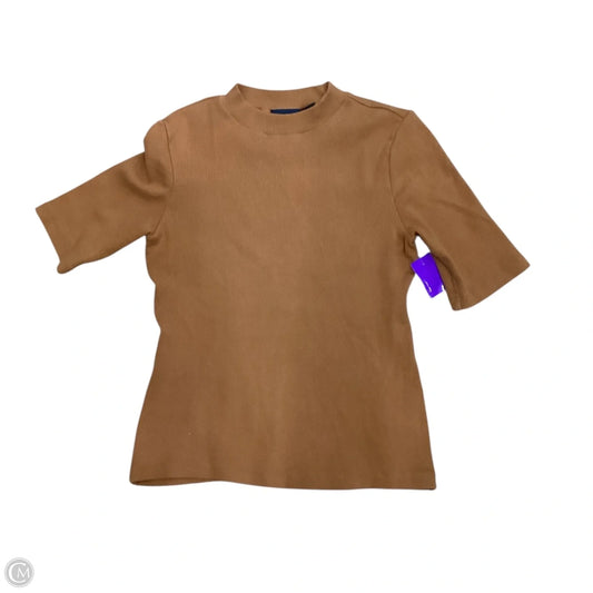 Top Short Sleeve By Maeve In Tan, Size: S