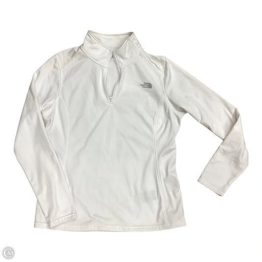 Athletic Top Long Sleeve Collar By The North Face In White, Size: L