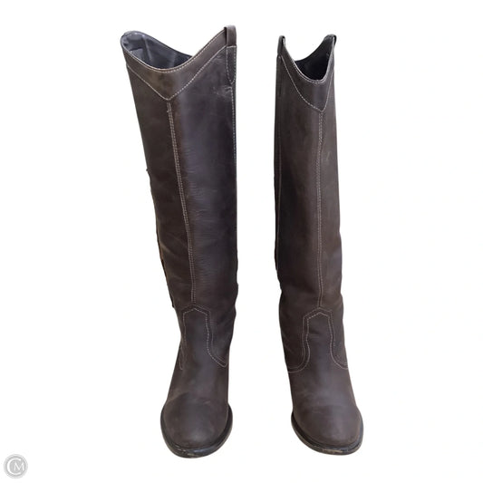 Boots Leather By Clothes Mentor In Brown, Size: 8