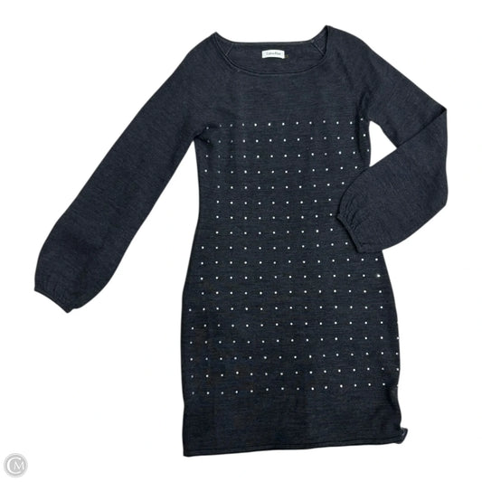 Dress Sweater By Calvin Klein In Grey, Size: Xs