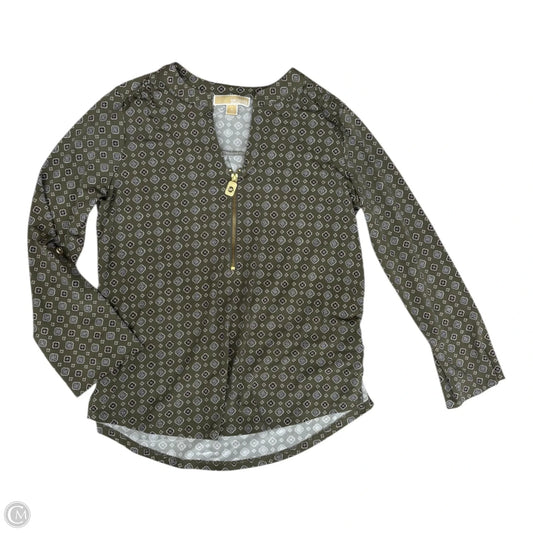 Top Long Sleeve By Michael By Michael Kors In Green, Size: M
