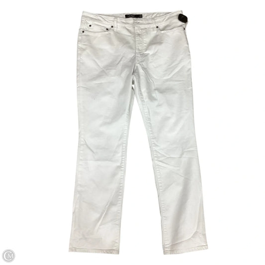 Jeans Boot Cut By Lauren By Ralph Lauren In White, Size: 16