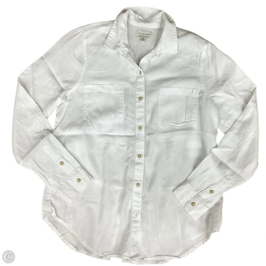 Blouse Long Sleeve By Lucky Brand In White, Size: Sp