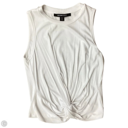 Top Sleeveless By Fifteen Twenty In White, Size: Xs