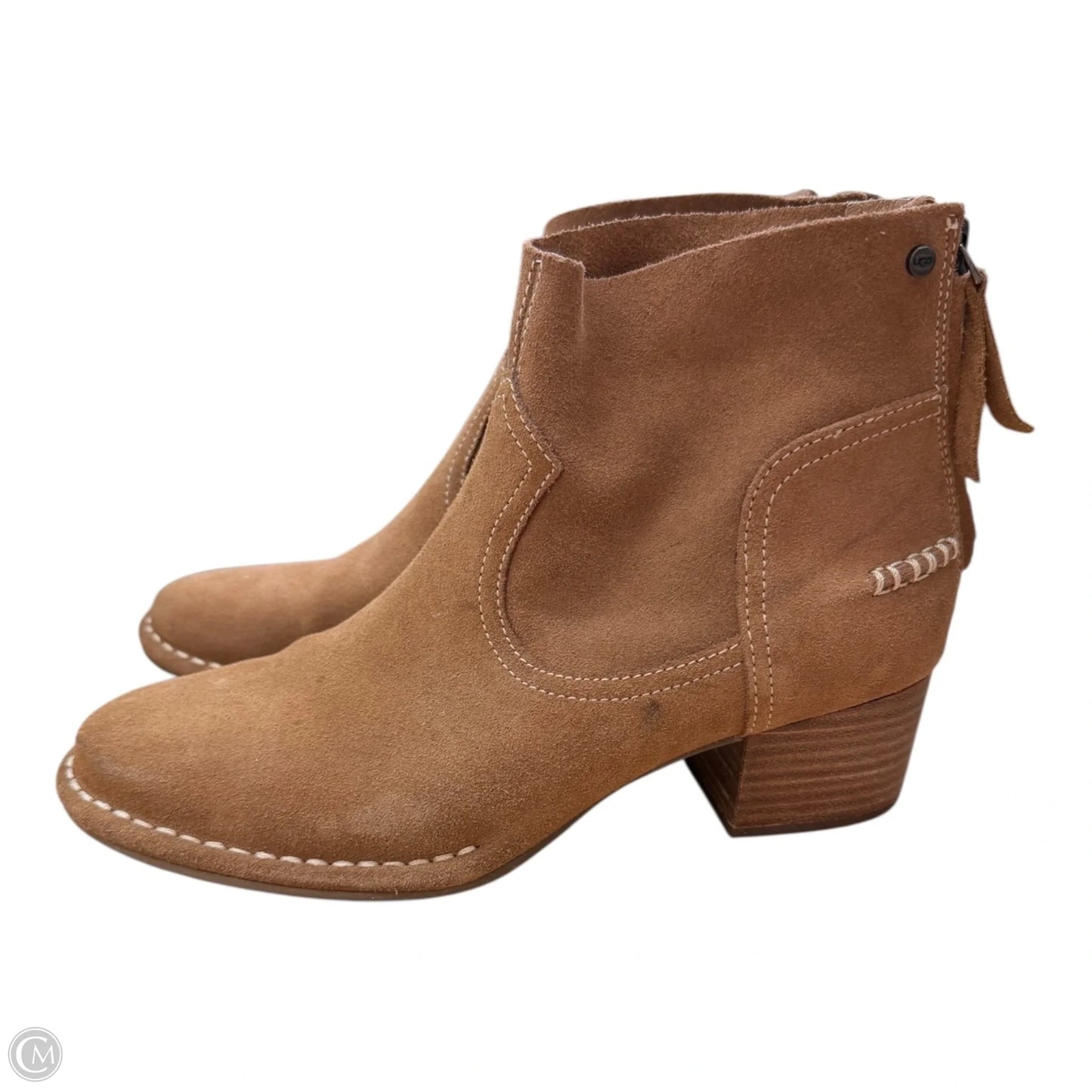 Boots Designer By Ugg In Tan, Size: 7