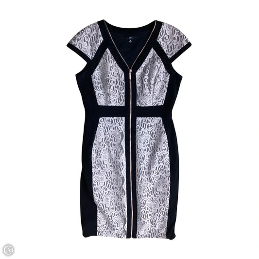 Dress Casual Midi By Clothes Mentor In Black & Tan, Size: M
