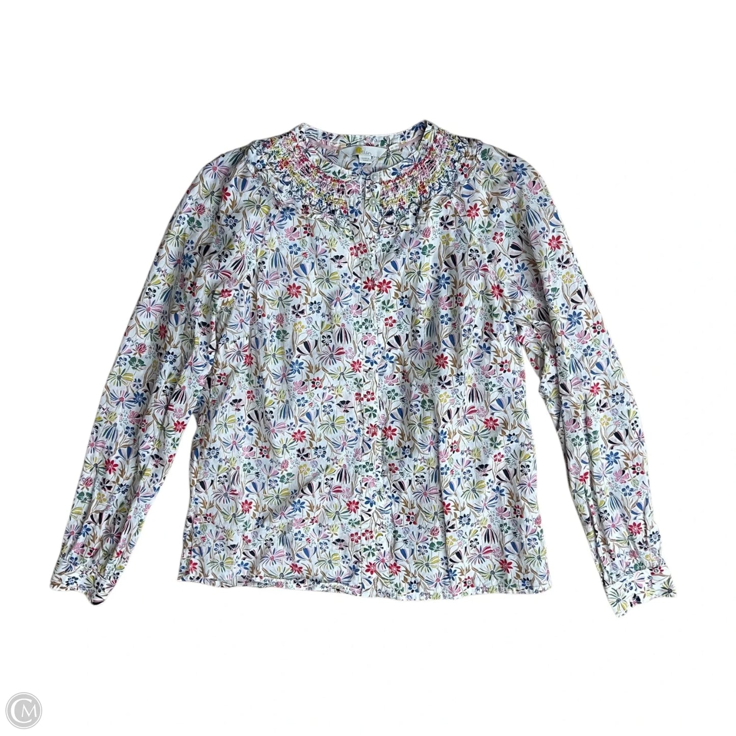 Blouse Long Sleeve By Boden In Floral Print, Size: M