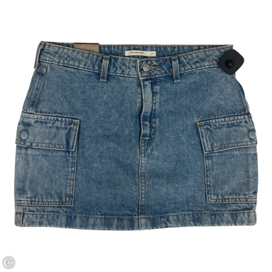 Skirt Mini & Short By Levis In Blue Denim, Size: 4