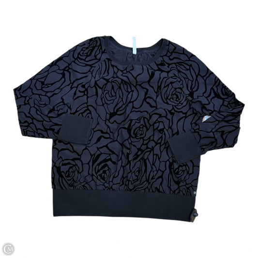 Athletic Top Long Sleeve Crewneck By Fabletics In Black, Size: Xl