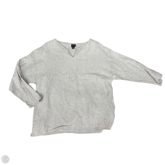 Top Long Sleeve By Eileen Fisher In Tan, Size: L