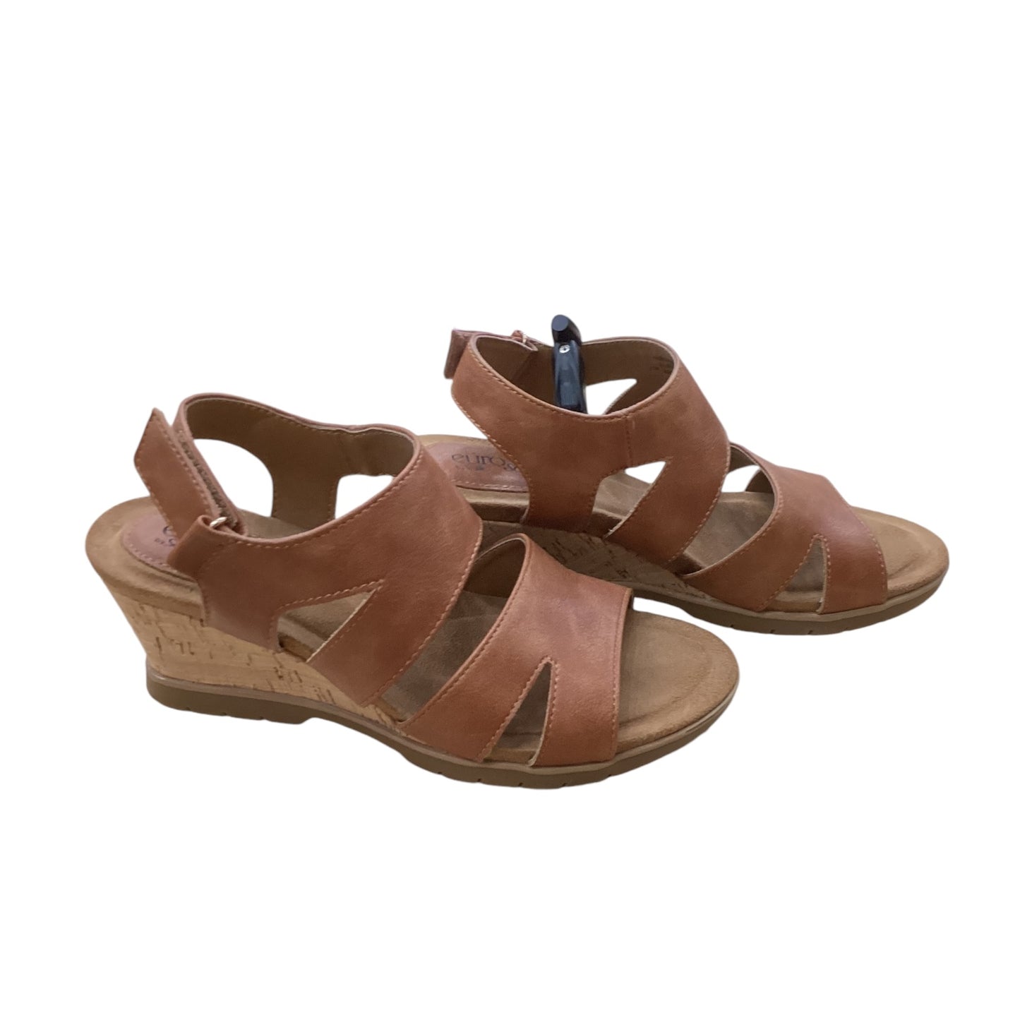 Sandals Heels Wedge By Sofft In Brown, Size: 7