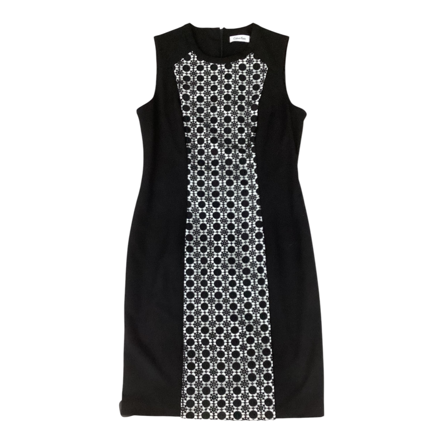 Dress Casual Midi By Calvin Klein In Black & White, Size: S