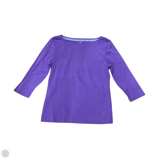 Top 3/4 Sleeve By Talbots In Purple, Size: Mp
