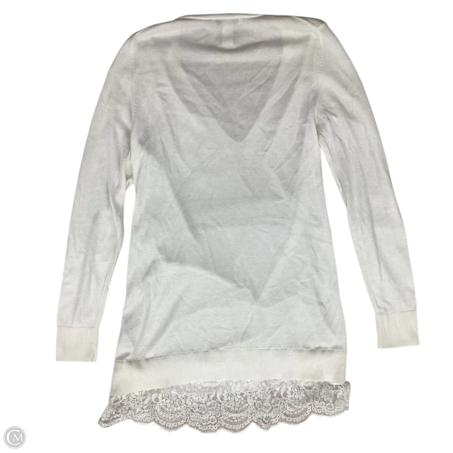 Tunic Long Sleeve By White House Black Market In White, Size: L