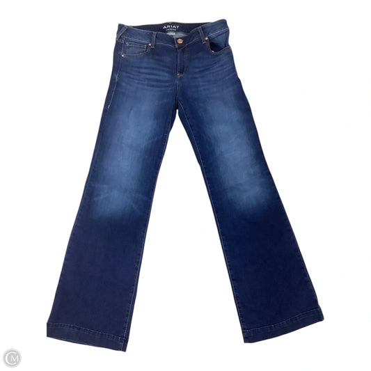Jeans Wide Leg By Ariat In Blue Denim, Size: 10