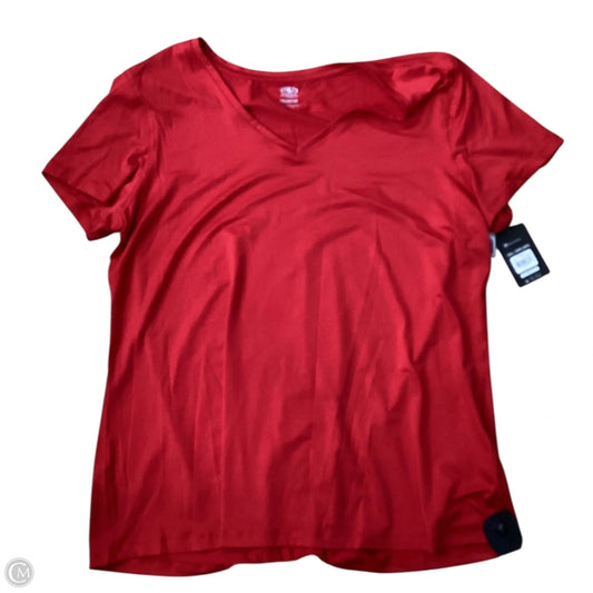 Athletic Top Short Sleeve By Athletic Works In Red, Size: 2x