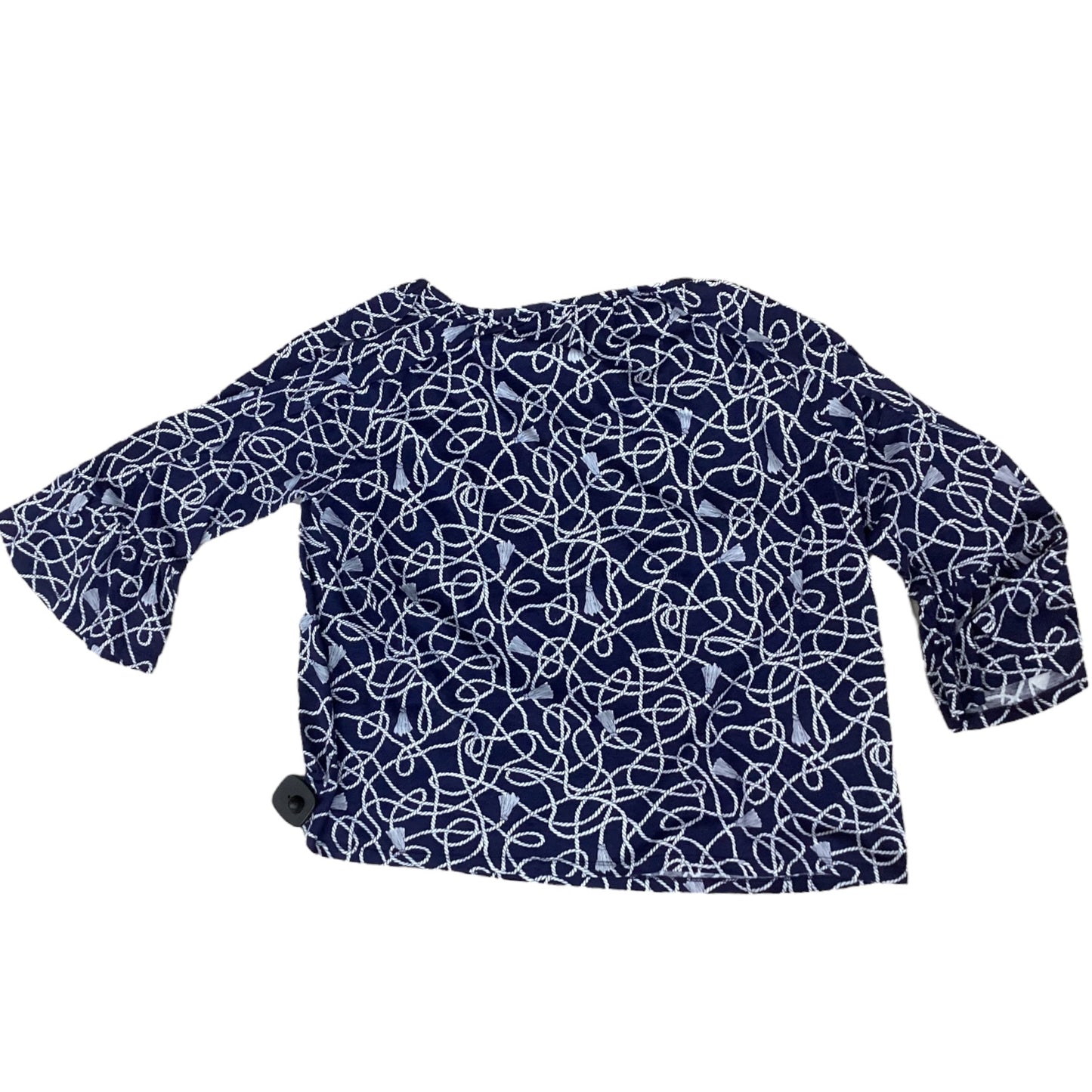 Top 3/4 Sleeve By Michael Kors In Navy, Size: L