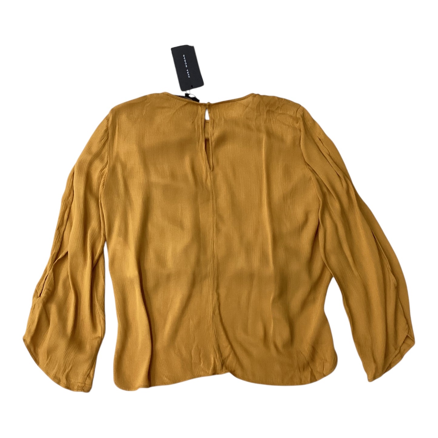 Blouse Long Sleeve By Zara Women In Yellow, Size: M