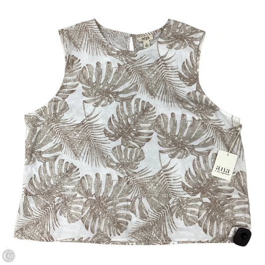 Top Sleeveless By Clothes Mentor In Cream & Tan, Size: Xl