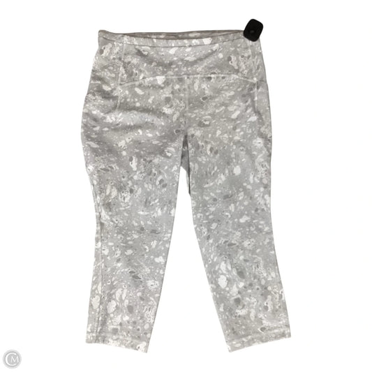 Athletic Leggings Capris By Lululemon In Cream & Grey, Size: L