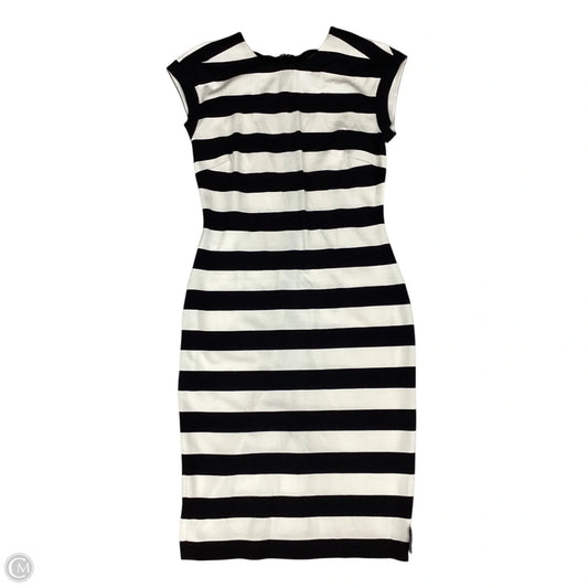 Dress Casual Midi By Banana Republic In Black & Cream, Size: S