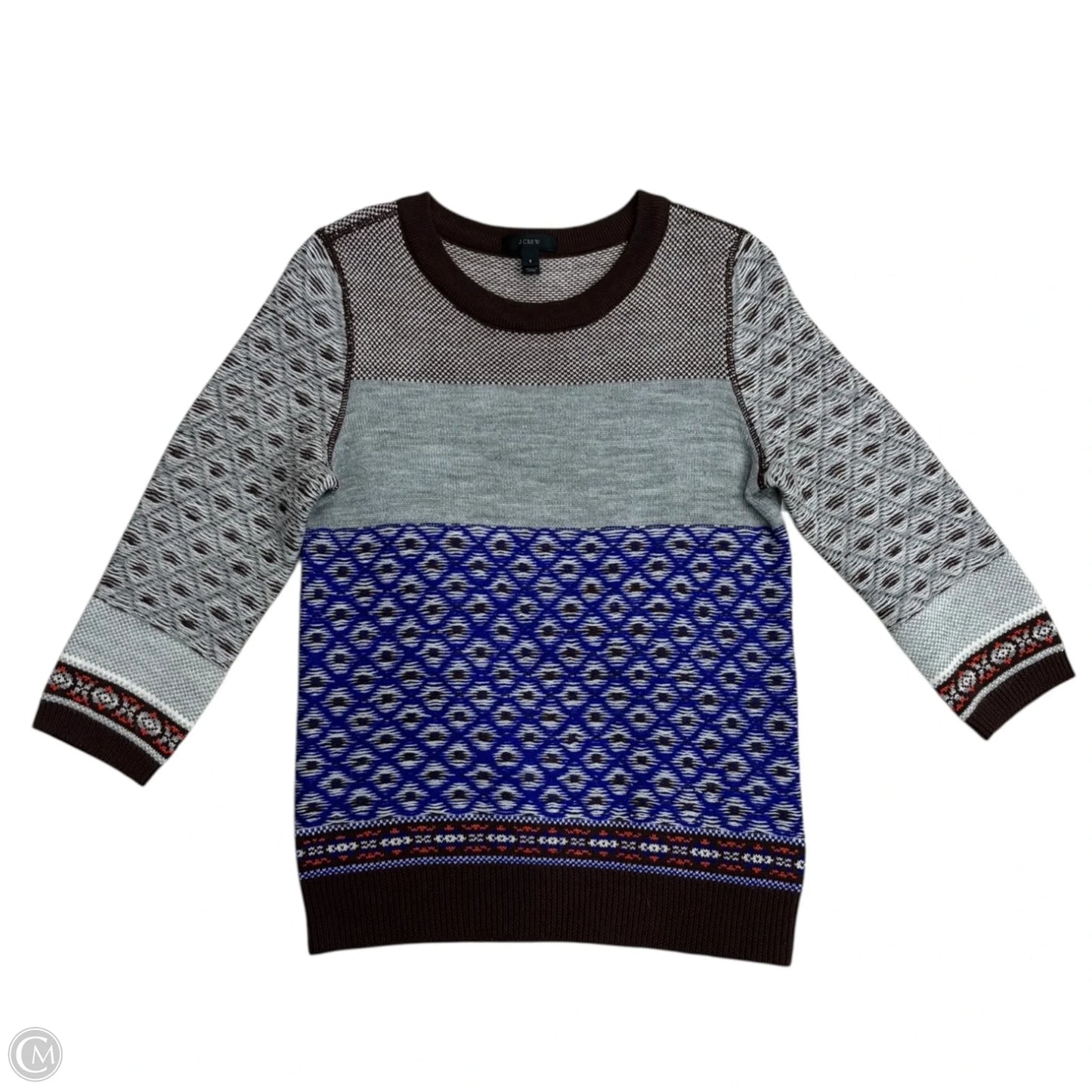 Sweater By J. Crew In Brown & Grey, Size: S