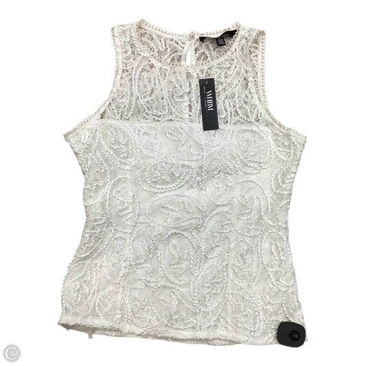 Blouse Sleeveless By White House Black Market In Cream, Size: S