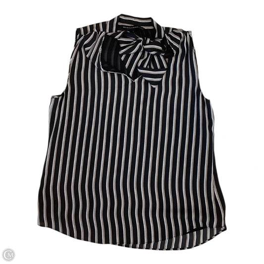 Blouse Sleeveless By White House Black Market In Black & Gold, Size: Xs